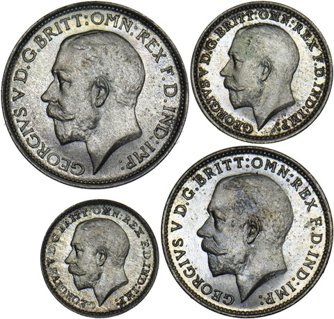 1922 Maundy set - George V British Silver Coins - Superb