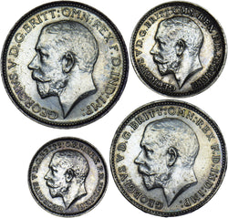1923 Maundy set - George V British Silver Coins - Very Nice
