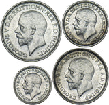 1929 Maundy set - George V British Silver Coins - Very Nice