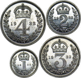 1932 Maundy set - George V British Silver Coins - Superb