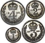 1939 Maundy set - George VI British Silver Coins - Superb