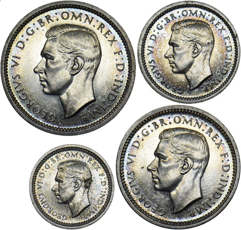 1940 Maundy set - George VI British Silver Coins - Superb