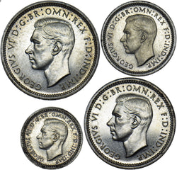 1941 Maundy set - George VI British Silver Coins - Superb