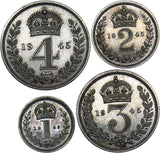 1945 Maundy set - George VI British Silver Coins - Superb