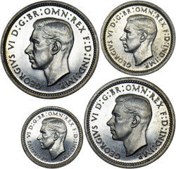1946 Maundy set - George VI British Silver Coins - Superb