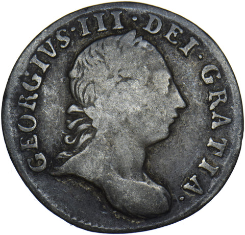 1763 Threepence - George III British Silver Coin