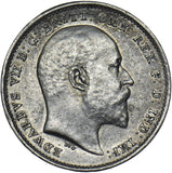 1902 Threepence - Edward VII British Silver Coin - Very Nice