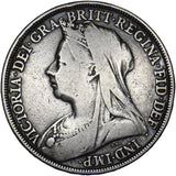1895 LVIII Crown - Victoria British Silver Coin