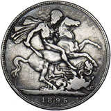 1895 LVIII Crown - Victoria British Silver Coin