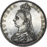 1887 Double Florin - Victoria British Silver Coin - Superb