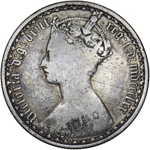 1870 Gothic Florin - Victoria British Silver Coin