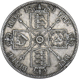1889 Florin (Scarce Dies 3B) - Victoria British Silver Coin - Nice