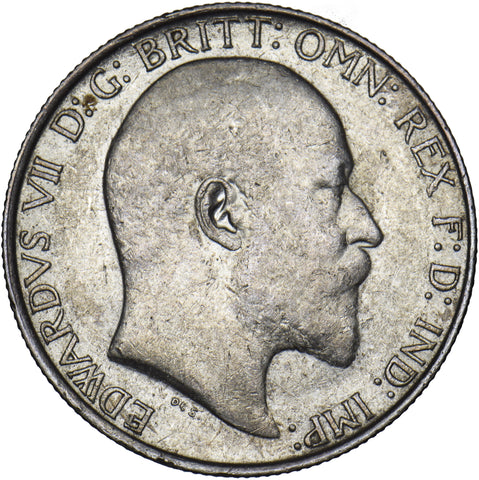 1910 Florin - Edward VII British Silver Coin - Nice