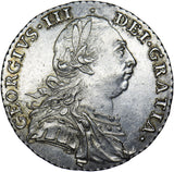 1787 Shilling - George III British Silver Coin - Very Nice