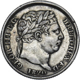 1820 Shilling - George III British Silver Coin - Nice