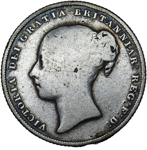 1856 Shilling (Ex-Mount) - Victoria British Silver Coin