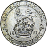 1911 Shilling - George V British Silver Coin - Superb