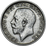 1915 Shilling - George V British Silver Coin - Nice