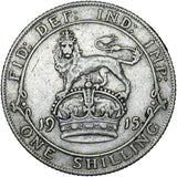 1915 Shilling - George V British Silver Coin - Nice
