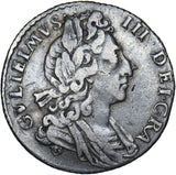 1699 Sixpence (Plumes) - William III British Silver Coin - Nice