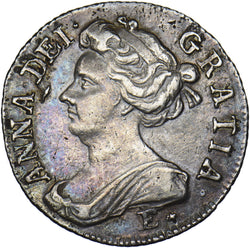 1708 E* Sixpence (Edinburgh Mint) - Anne British Silver Coin - Very Nice