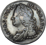 1758 Sixpence - George II British Silver Coin - Nice