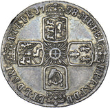 1758 Sixpence - George II British Silver Coin - Nice