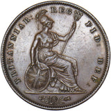 1841 Penny - Victoria British Copper Coin - Very Nice