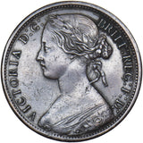1866 Penny - Victoria British Bronze Coin - Nice