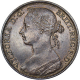 1892 Penny - Victoria British Bronze Coin - Very Nice