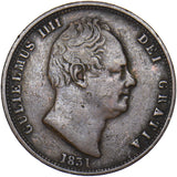 1831 Halfpenny - William IV British Copper Coin