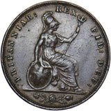 1834 Farthing - William IV British Copper Coin - Nice