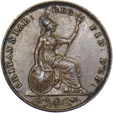 1847 Farthing - Victoria British Copper Coin - Nice