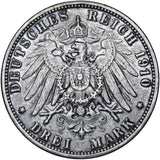 1910 A Germany Prussia 3 Mark - Silver Coin