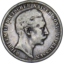 1908 A Germany Prussia 3 Mark - Silver Coin