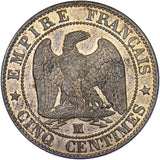 1857 MA France 5 Centimes - Bronze Coin