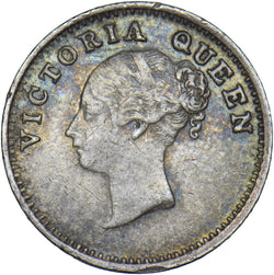 1841 India 2 Annas - Silver Coin