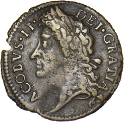 1689 (February) Ireland Gunmoney Shilling - James II Copper/Brass Coin