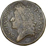 1689 (January) Ireland Gunmoney Shilling - James II Copper/Brass Coin