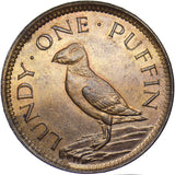 1929 Lundy Puffin - Martin Coles Harman Bronze Coin