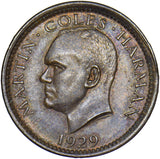 1929 Lundy Half Puffin - Martin Coles Harman Bronze Coin