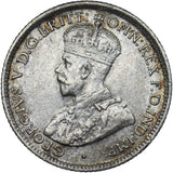 1919 British West Africa 6 Pence - George V Silver Coin