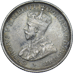 1919 British West Africa 6 Pence - George V Silver Coin