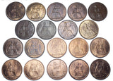 1937 - 1970 Pennies Lot (19 Coins) - British Bronze Coins High Grades