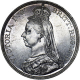 1887 Crown - Victoria British Silver Coin - Superb