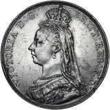1888 Crown - Victoria British Silver Coin - Nice