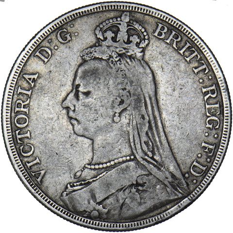 1888 Crown (Wide Date) - Victoria British Silver Coin