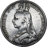 1891 Crown - Victoria British Silver Coin