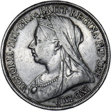 1893 LVI Crown - Victoria British Silver Coin - Nice