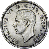 1937 Crown - George VI British Silver Coin - Very Nice
